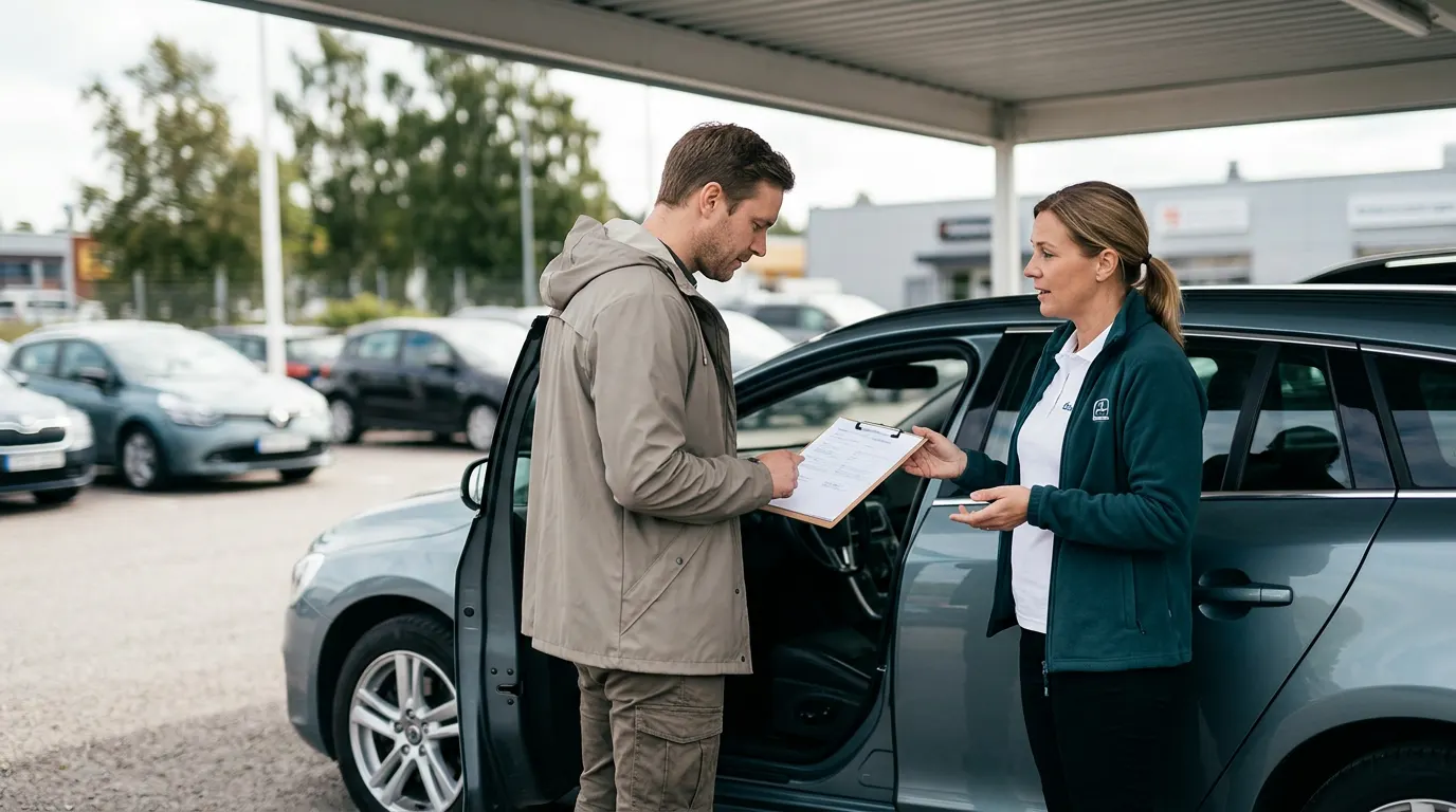 Billån hos bilhandlare Kund jämför handlarfinansiering på plats hos bilfirma